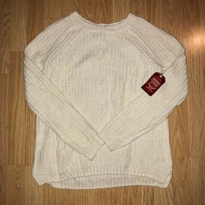 White sparkly sweater